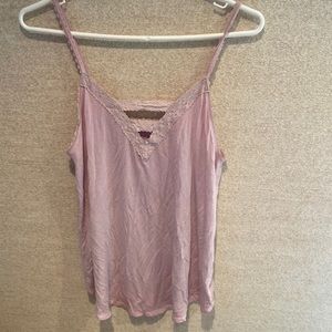 Pink AE lace-lined cami